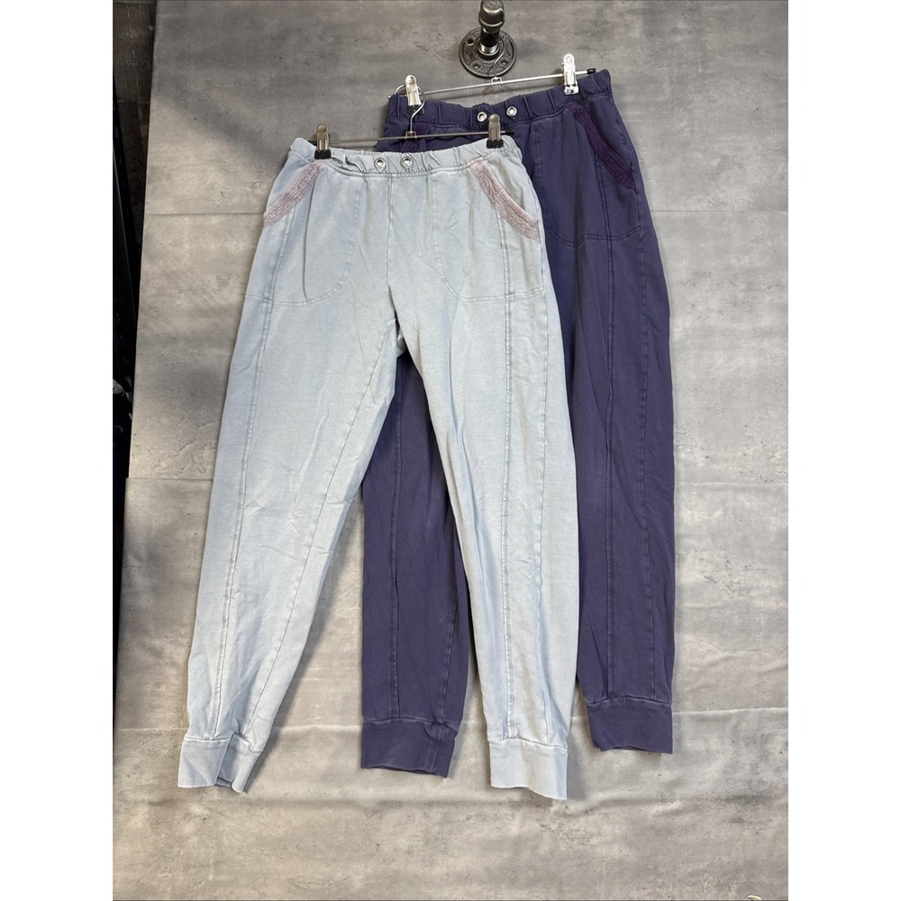 saturday sunday anthropologie light blue & Navy casual joggers XS